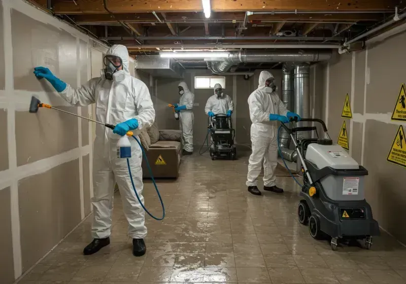 Basement Moisture Removal and Structural Drying process in Rio Verde, AZ